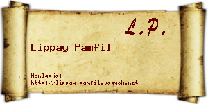 Lippay Pamfil névjegykártya